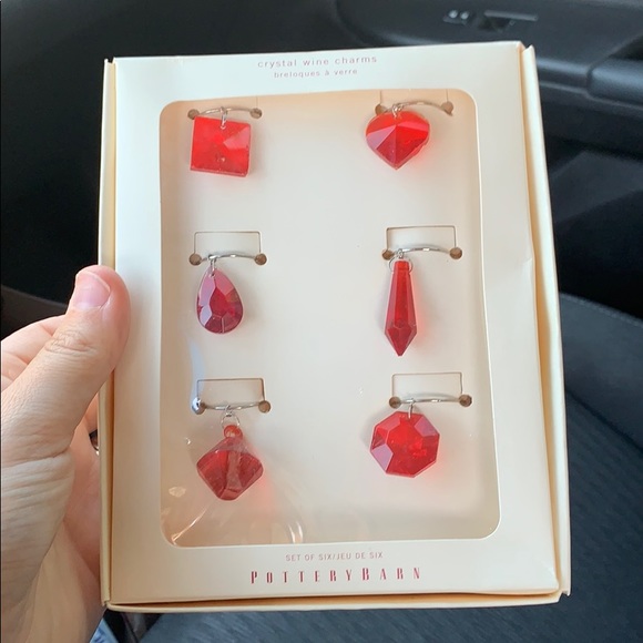 Pottery Barn Other - Pottery Barn Crystal Wine Charms